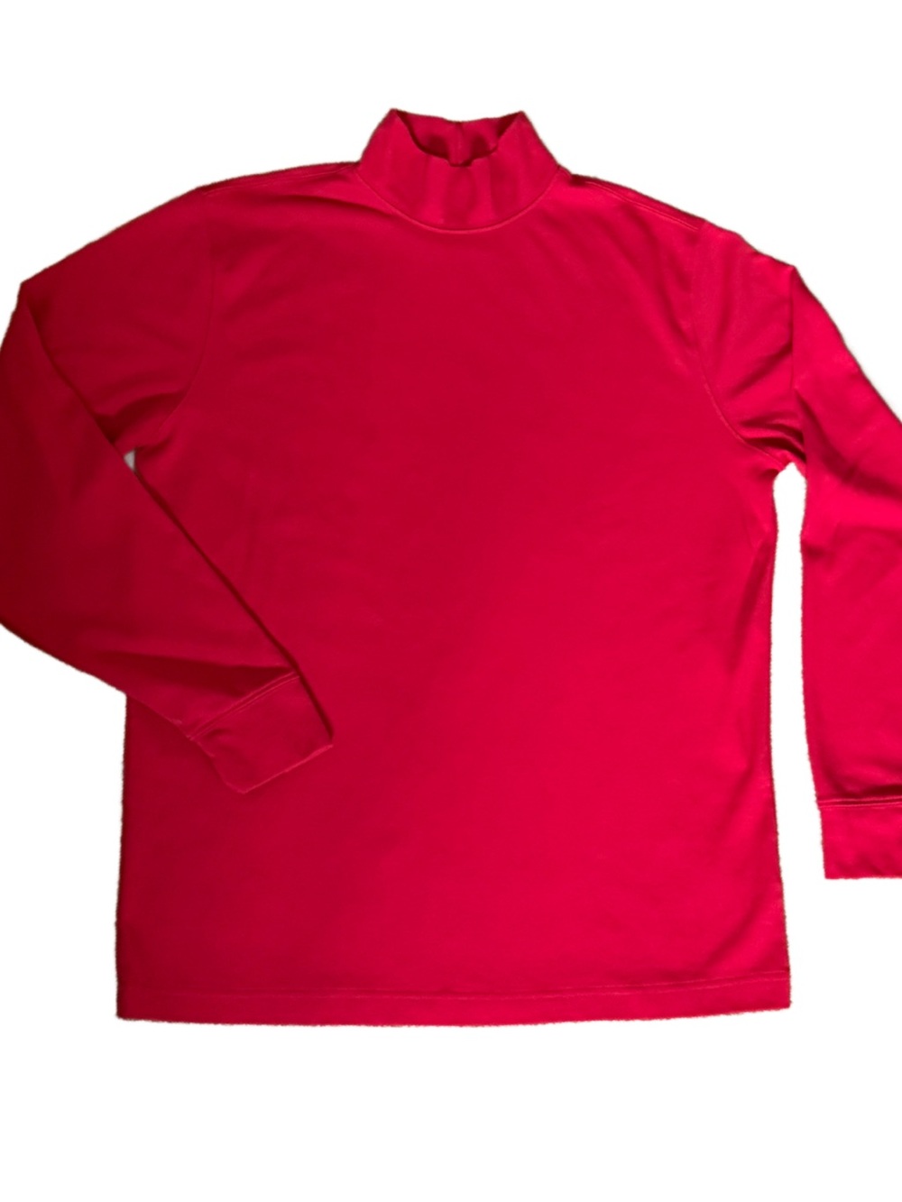 Lands' End Men's Super-T Mock Turtleneck Red Size M, EUC Grandpacore layer top